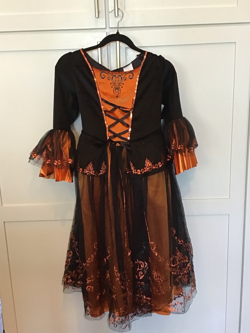 Target Black and Orange Girls Halloween Witch Dress Costume